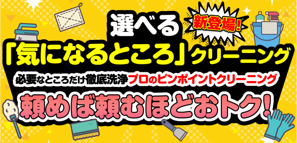 選べる「気になるところ」クリーニング